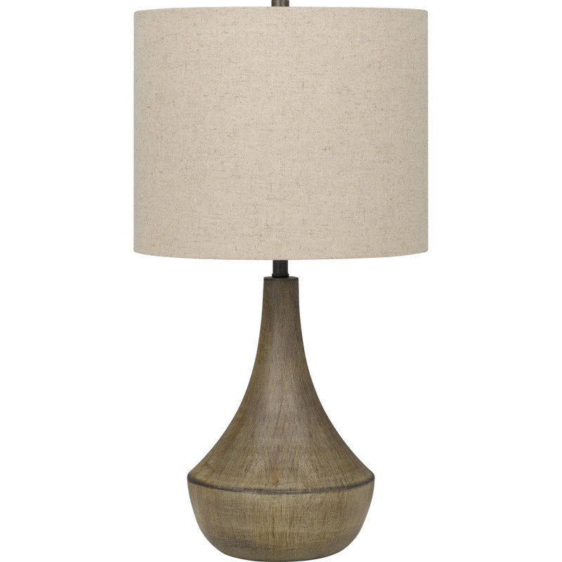 Resin Table Lamp, Weathered Elm