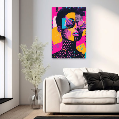 «Vibrant Abstract Portrait», art mural moderne contemporain abstrait