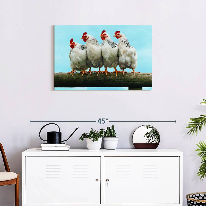 Brampt Chicken Friends, 20" H x 30" W