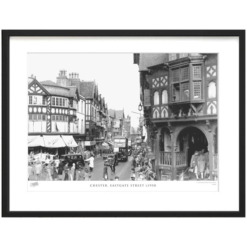 Chester, Eastgate Street C1950 by Francis Frith - Single Picture Frame Print, 28cm H x 36cm W x 2.3cm D