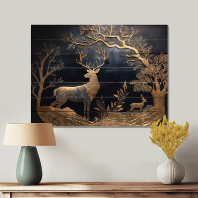 Panneaux de décoration murale Glennette - Paysages en bois