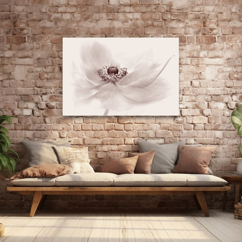 Beauté sereine florale délicate, rêveuse, élégante fleur, art mural, 40" H x 60" W