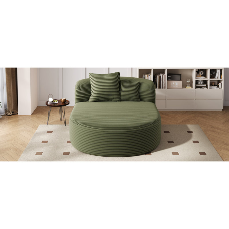 Canapé méridienne à compression 51,6 po, Vert