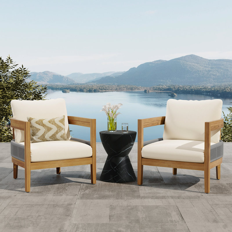 Ensemble de 2 fauteuils club d'extérieur