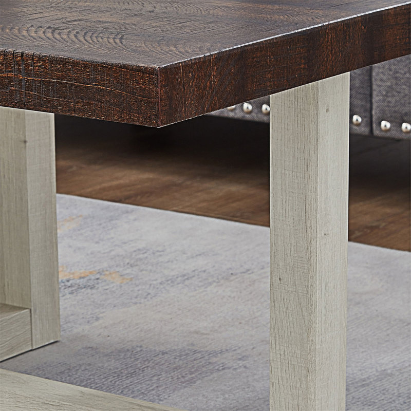 Table de bout, Noyer / Blanc