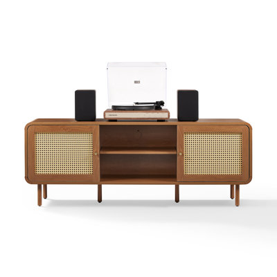 Armoire tourne-disque avec rangement pour vinyle