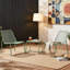 Ensemble de conversation d'extérieur 3 pièces avec structure en fer et 2 chaises en maille, 1 table d'appoint durable et élégante pour les patios et les jardins-977264876