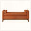 Grand repose-pieds rembourré en tissu avec coussins-129506400