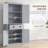 Heliane Kitchen Pantry with Adjustable Shelves-762041183
