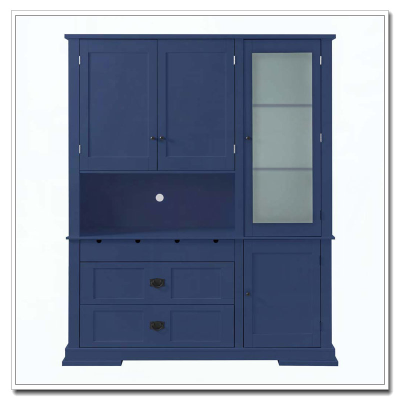 Armoire de cuisine sur pied Traditional, Bleu