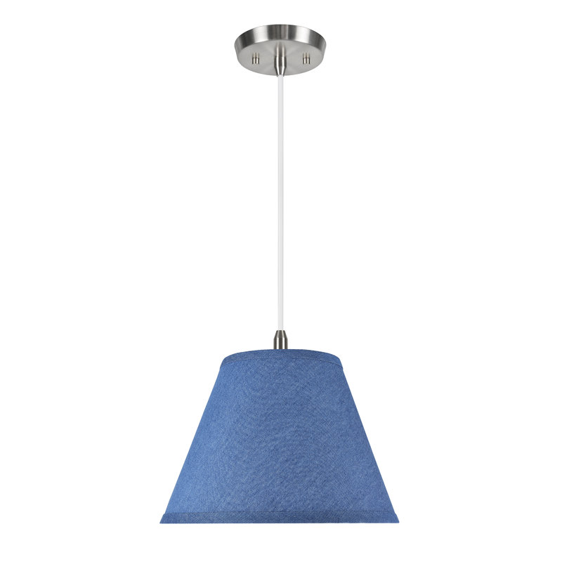 Luminaire suspendu 1 lumière à cône simple Mackenzie, Blanc cassé, H 9 po x l 12 po x P 6 po
