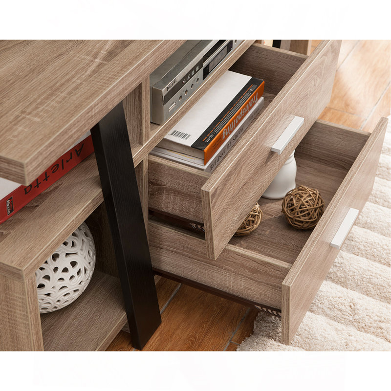 Meuble télé élégant et élégant avec beaucoup de rangement et un design moderne pour vos besoins de divertissement.