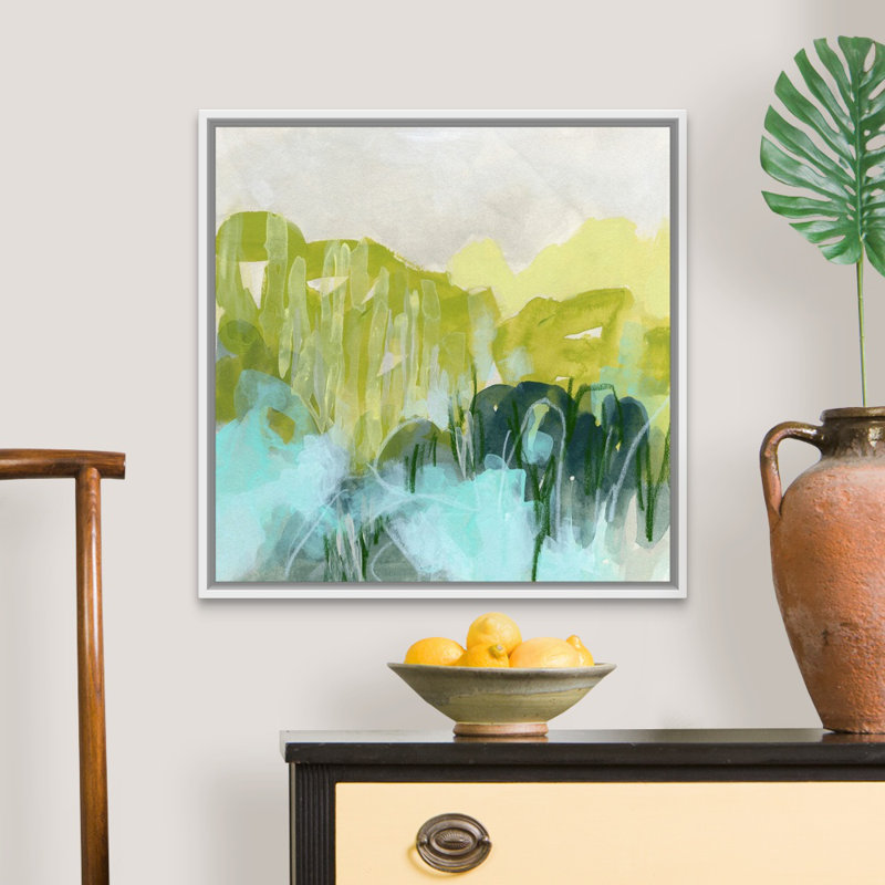 «Marsh Crest I» par June Erica Vess - reproduction de photo, H 26 po x l 26 po x P 1,75 po, Cadre blanc