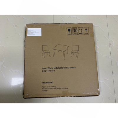 Ensemble de table pour enfants et 2 chaises, ensemble 3 pièces de table et de tout-petits pour enfants, ensemble de table de jeu en bois (blanc)