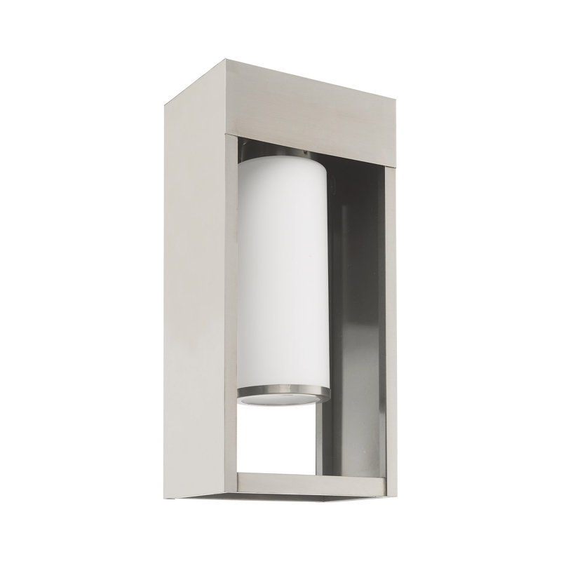 Saramarie Wall Light, 17" H x 7.875" W x 6.25" D, Brushed Nickel