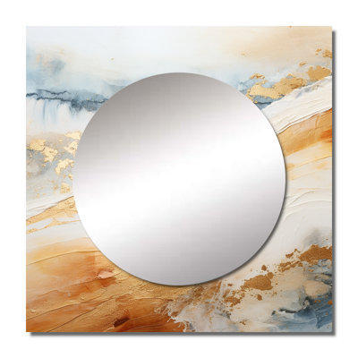 Gerrold Beach Sand Fusion III - Coastal Square Mirror For Wall Art Decor