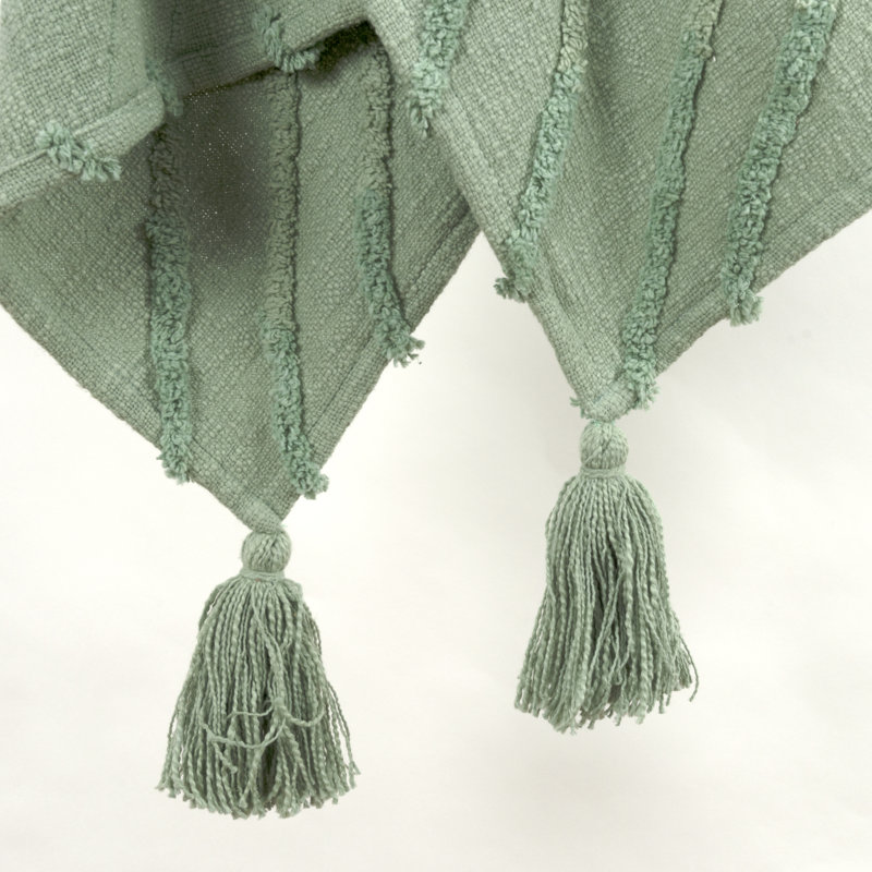  Jeté 100% coton tissé et texturé, Vert
