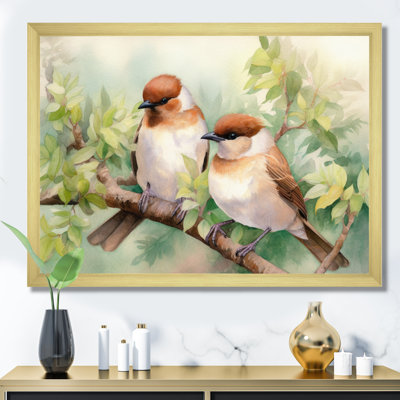 Oiseau sur toile, impression de jardin printanier, oiseaux du printemps IV