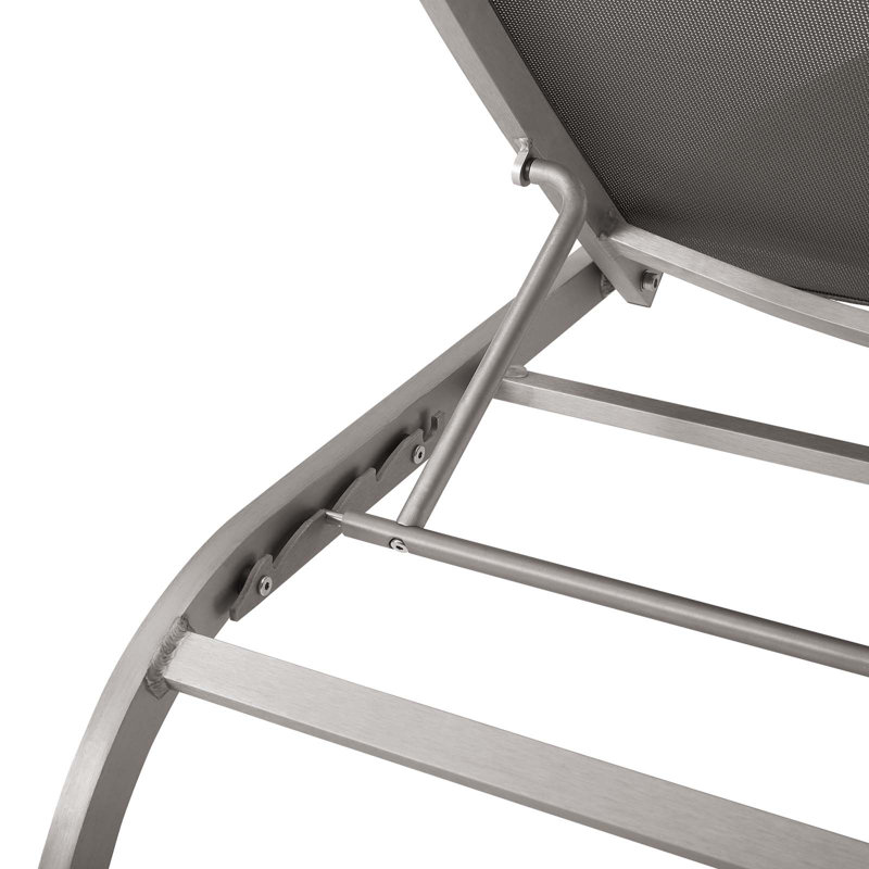 Havenside Home Wendu Outdoor Patio Mesh Chaise Lounge by Modway, Gray
