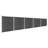 Medan 472.44cm H x 872cm W Black Composite Fence Panels Included