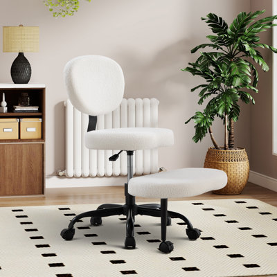 Olamide 25.8" Wide Modern Upholstered Ergonomic Cross Chair With Adjustable Height, ADHD Desk Kneelingchair For Yoga Office