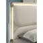 Mobilier de chambre à coucher contemporain avec lit simple tapissier Glam Pearl White-1339254483