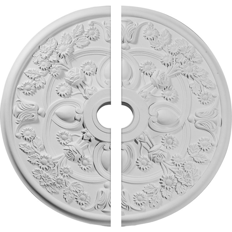 Endurathane Rose Ceiling Medallion, 30 7/8"OD x 3 5/8"ID x 1 3/8"P (Fits Canopies up to 5 1/4"), Factory Primed