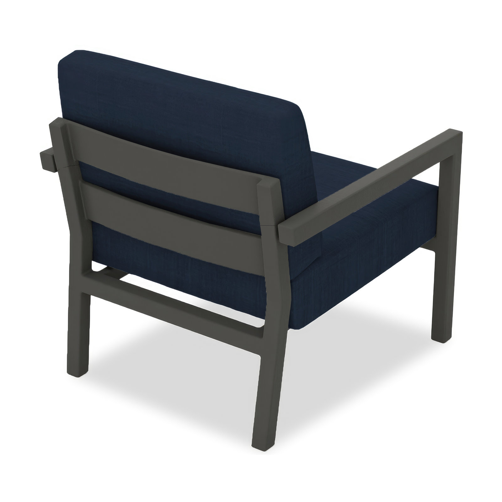 Vivant Patio Chair with Sunbrella Cushions, Slate, Spectrum Indigo Sunbrella®