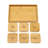 Cherith Ceramic Snack Serving Tray Removable Compartment Bowls with Bamboo Lids