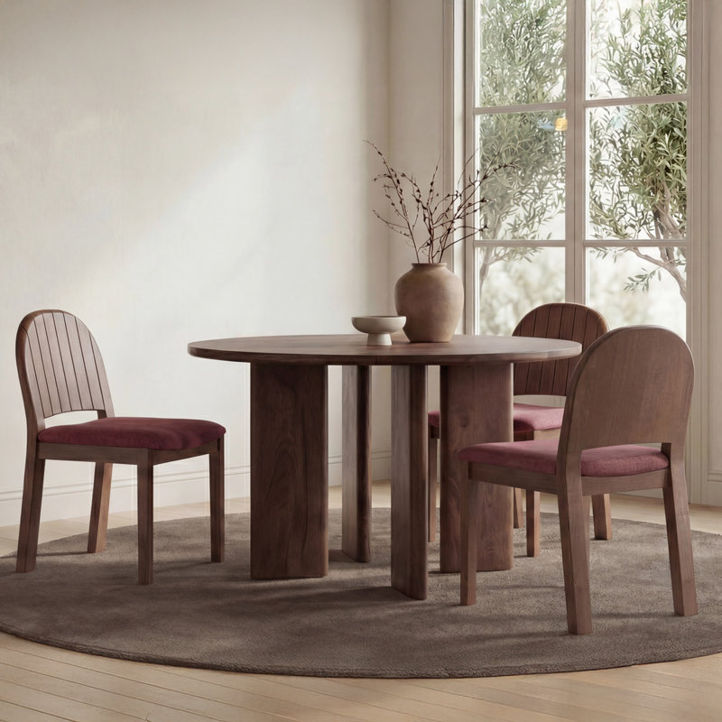 Lia Round Dining Table Dark Brown