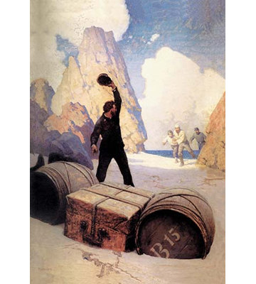 " Discovery Of The Chest " by N.C. Wyeth