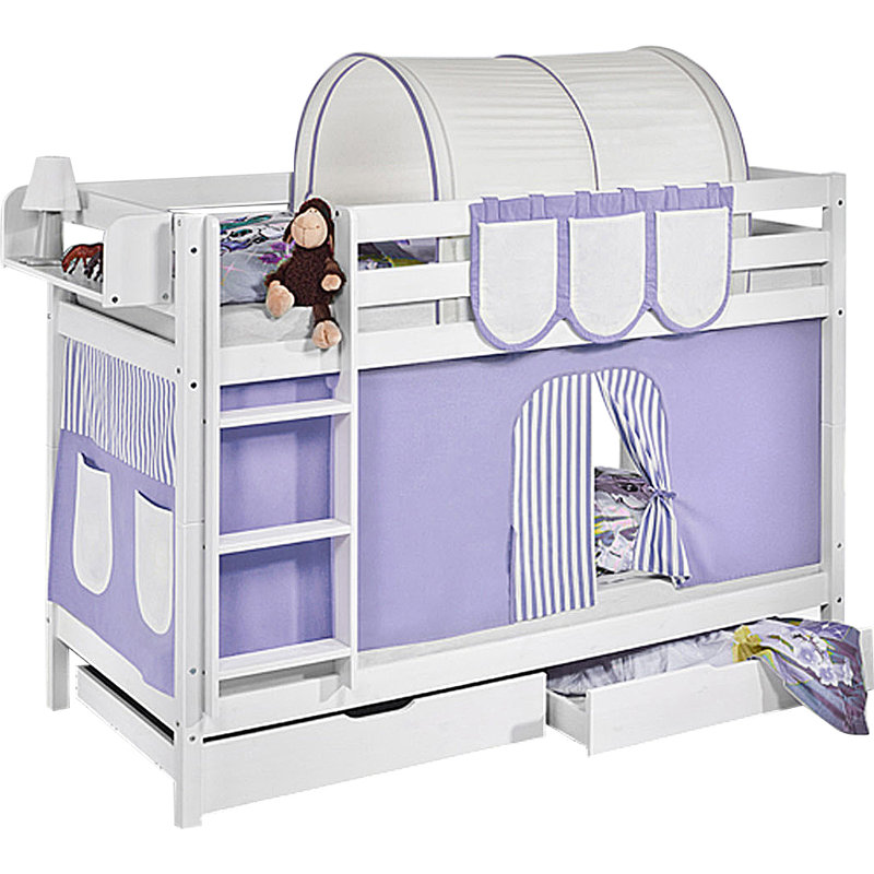 Jelle Solid Wood Bunk Bed by Lilokids, Single (3'), Purple
