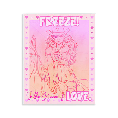 Plaque murale «Freeze Name Of Love Cowgirl» par Ziwei Li