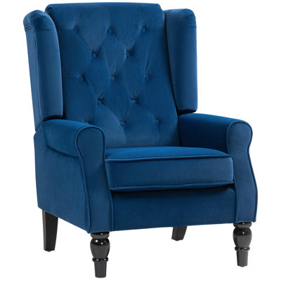 HOMCOM Wingback Accent Chair Armchair High Back