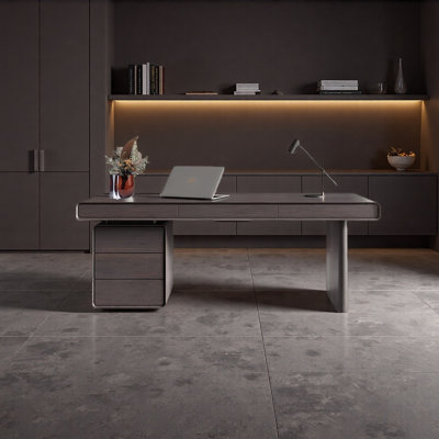 Modern Italian Solid Wood Desk: Sleek Design