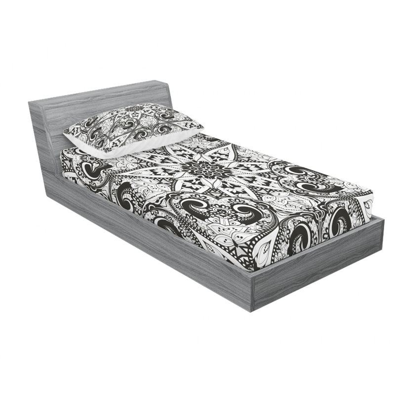 Ensemble de literie Eastern Lace Like Universe, Ensemble de draps pour lit simple avec drap-housse