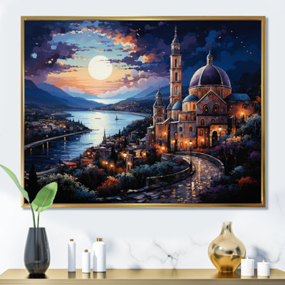 Rêves de Capri sur toile bleu marine Italie