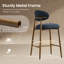 Tabouret de comptoir rembourré avec structure en métal massif-1955371007