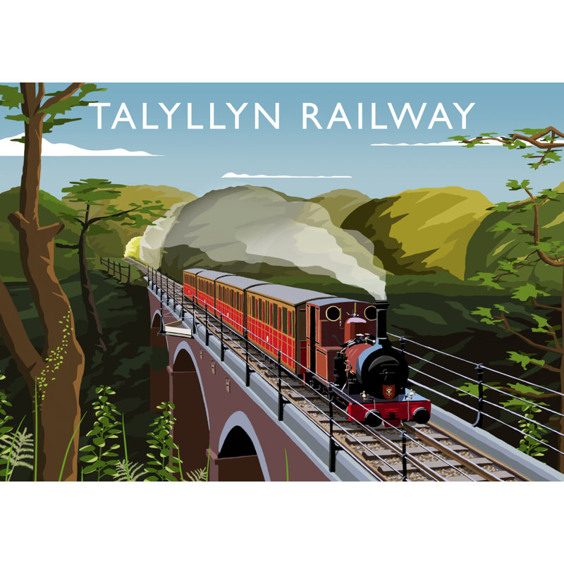 'Talyllyn Railway' by Richard O'Neil - Print, 30 cm H x 40 cm W x 1 cm D, No Frame