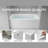 60" Acrylic Soaking Bathtub with Skirt, 13.8" Deep Soak, 131-Gallon Capacity, Anti-Slip Base, Ergonomic Backrest, Chrome Hand-Twist Drain