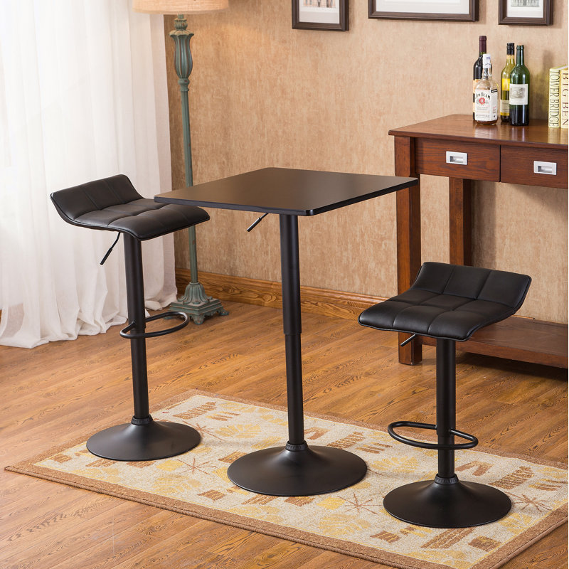 Ensemble de table de salle à manger 3 pièces, avec table fixe