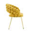 Chaise moderne en velours avec pieds en métal doré