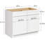 Meuble bas standard HOMEIBRO Cozy Design, en contreplaqué blanc, prêt à assembler, 42 po L x 24 po P x 34,5 po H-126039593-99152009