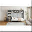 Grand lit escamotable mural avec armoires-346299447
