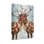 Ensemble de 3 reproductions d'art sur toile, "Christmas Reindeer In Winter Snowy Forest Scene"