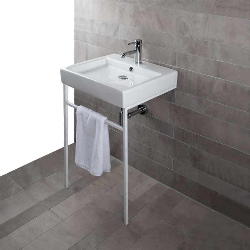 Aquaplane 22'' L Bathroom Sink, Single Hole