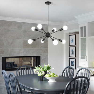 Jamee 8 Light Dimmable Sputnik Sphere Chandelier Modern Kitchen Island Fixtures