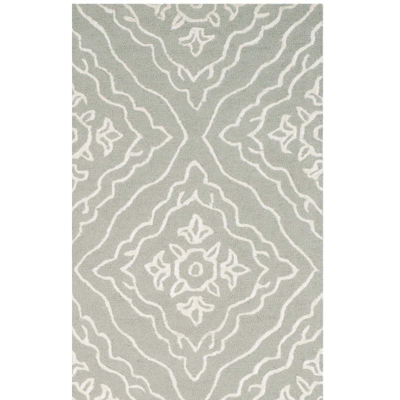 Daire Hand Tufted Wool, Viscose, And Cotton With Latex Geometric Rug, Rectangle 5' x 8'