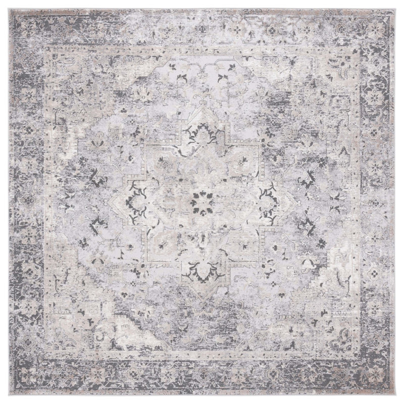 Vogue Performance Oriental Rug, Square 6'7"