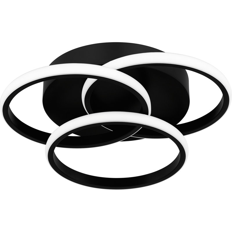 Gouglersville LED Flush Mount, Matte Black